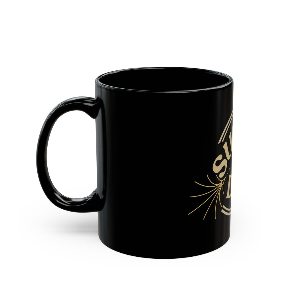 Super Dad Logo Mug | Black Ceramic Coffee Mug