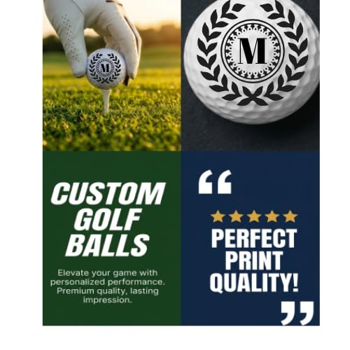 Golf Balls - Wreath Leaves Golf Balls, Beautiful Designs. Multiple Designs Golf Ball for Gifts & Accessories. Includes Balls,Towel,Divot. 12 Pack