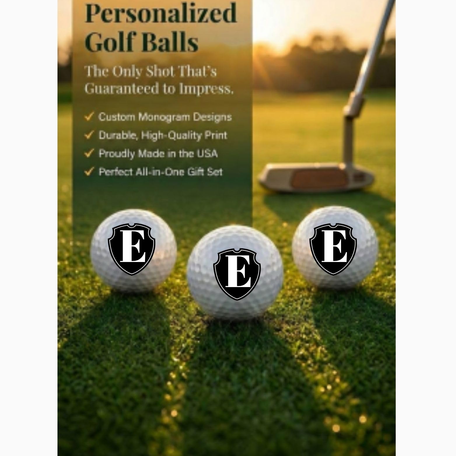 Golf Balls - Black Shield Golf Balls, Beautiful Designs. Multiple Designs Golf Ball for Gifts & Accessories. Includes Balls,Towel,Divot. 12 Pack