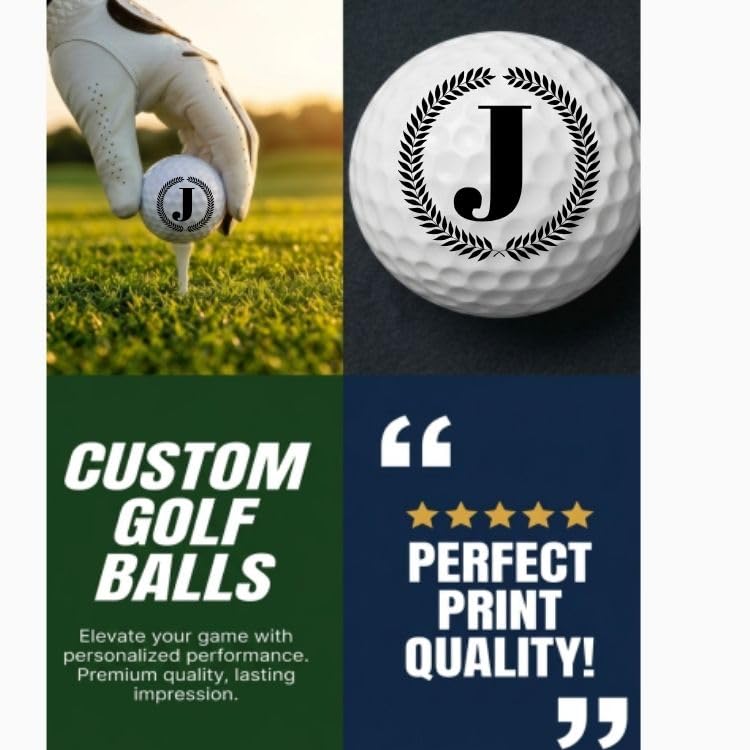 Golf Balls - Laurel Leaves Golf Balls, Beautiful Designs. Multiple Designs Golf Ball for Gifts & Accessories. Includes Balls,Towel,Divot. 12 Pack