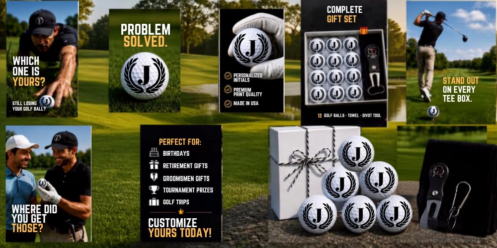 Golf Balls - Black-Wings Golf Balls, Beautiful Designs. Multiple Designs Golf Ball for Gifts & Accessories. Includes Balls,Towel,Divot. 12 Pack