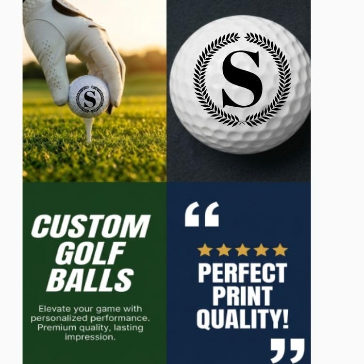 Golf Balls - Laurel Leaves Golf Balls, Beautiful Designs. Multiple Designs Golf Ball for Gifts & Accessories. Includes Balls,Towel,Divot. 12 Pack