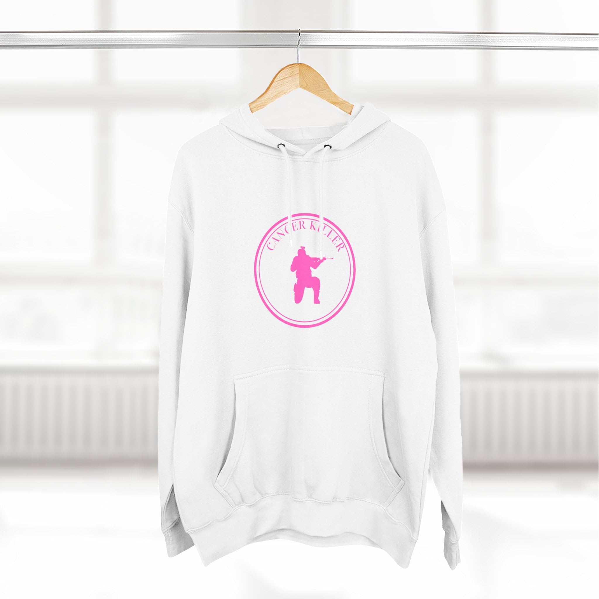 Cancer KLR silhouette hoodie | Pink cancer awareness hoodie