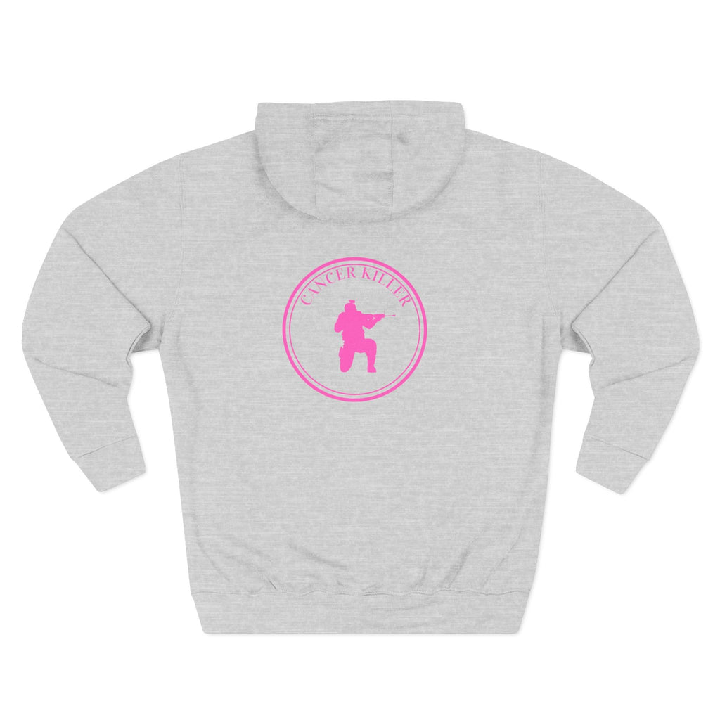 Cancer KLR silhouette hoodie | Pink cancer awareness hoodie