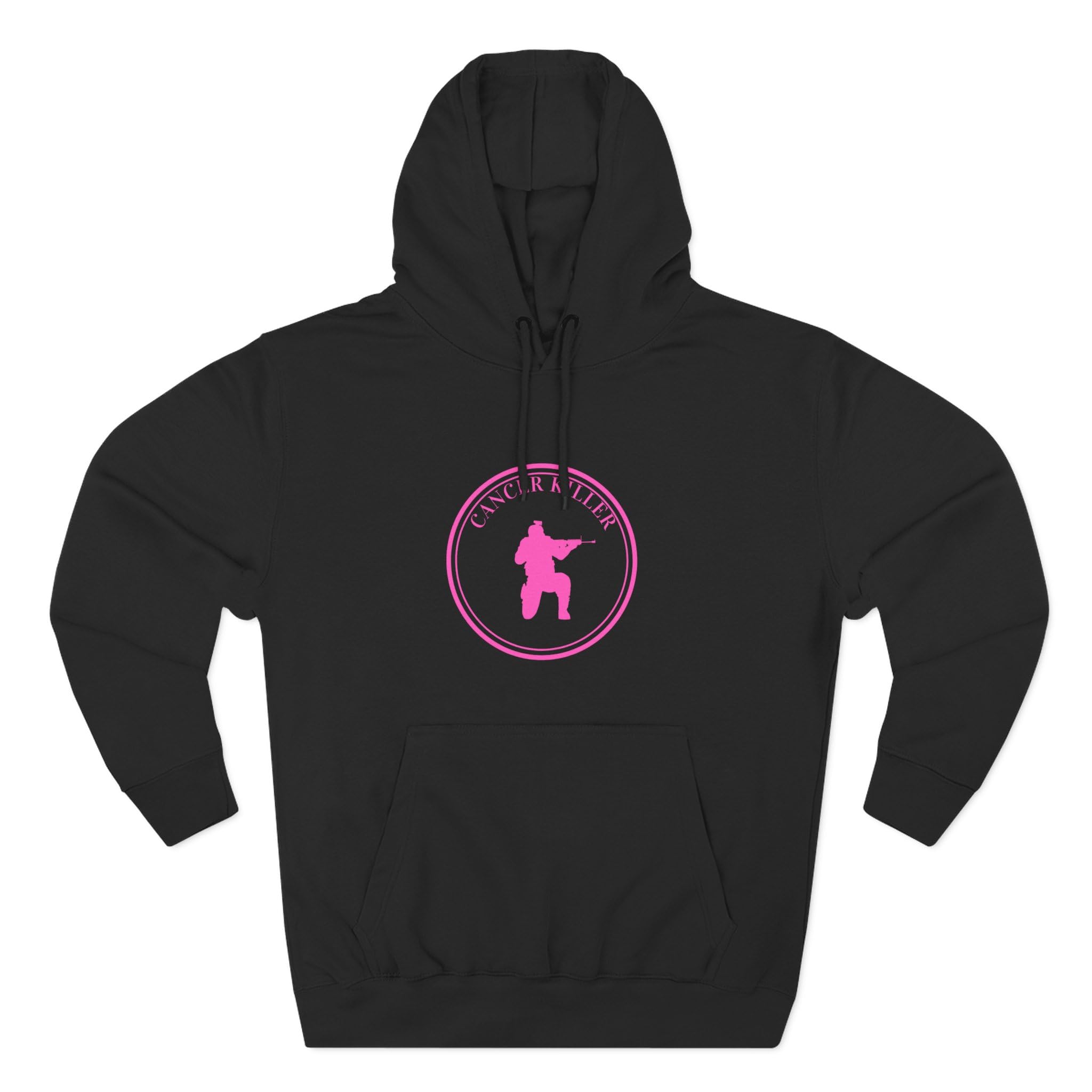 Cancer KLR silhouette hoodie | Pink cancer awareness hoodie
