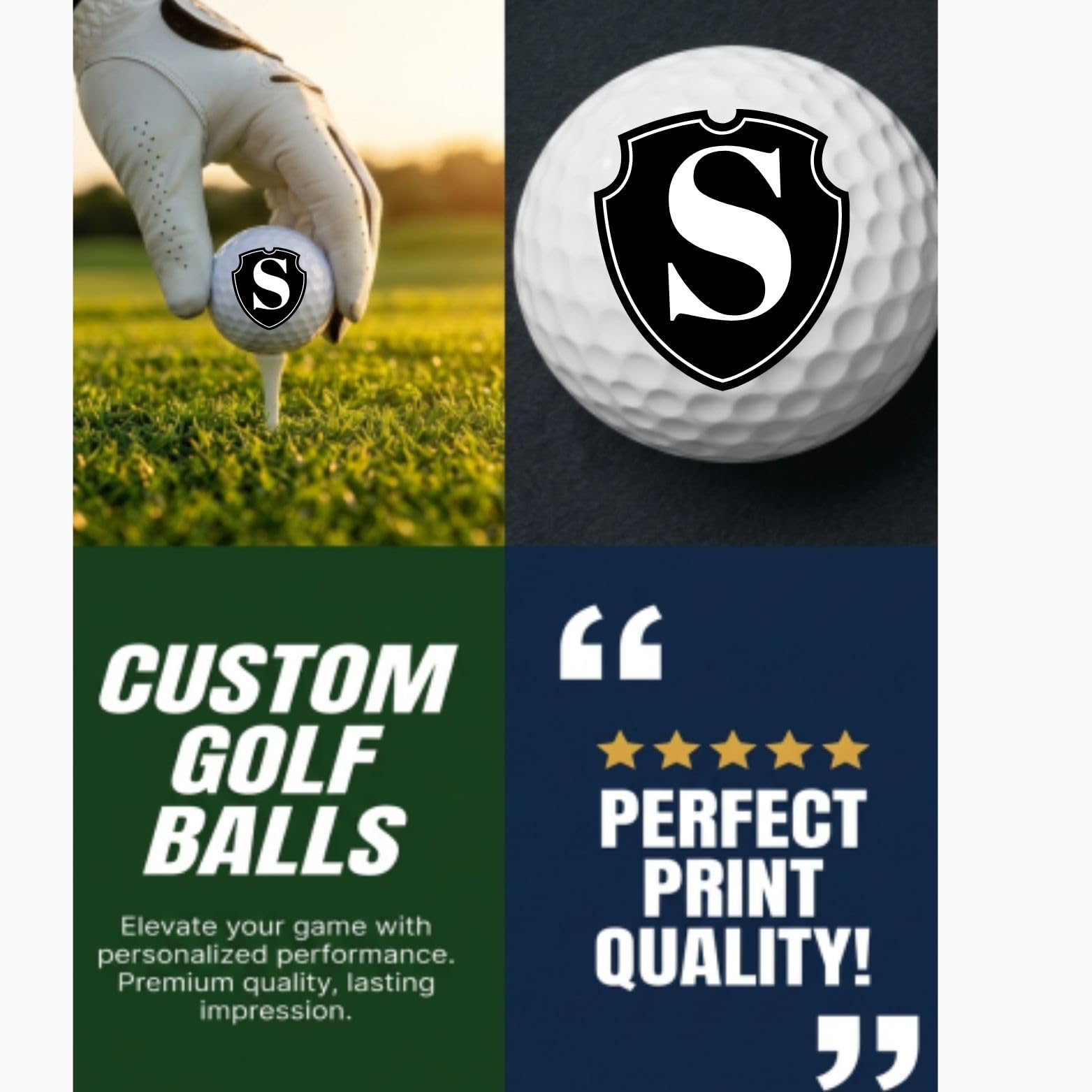 Golf Balls - Black Shield Golf Balls, Beautiful Designs. Multiple Designs Golf Ball for Gifts & Accessories. Includes Balls,Towel,Divot. 12 Pack