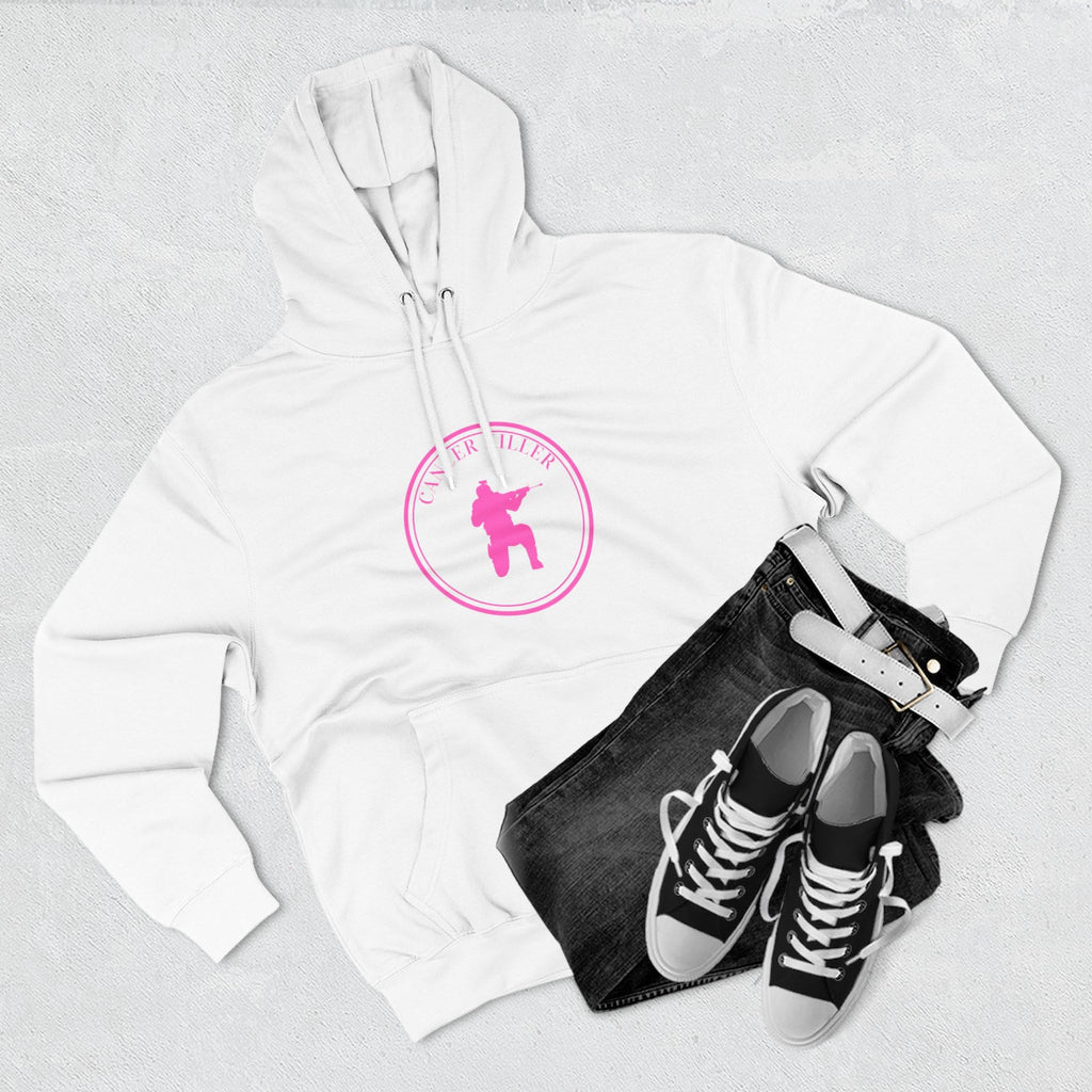 Cancer KLR silhouette hoodie | Pink cancer awareness hoodie