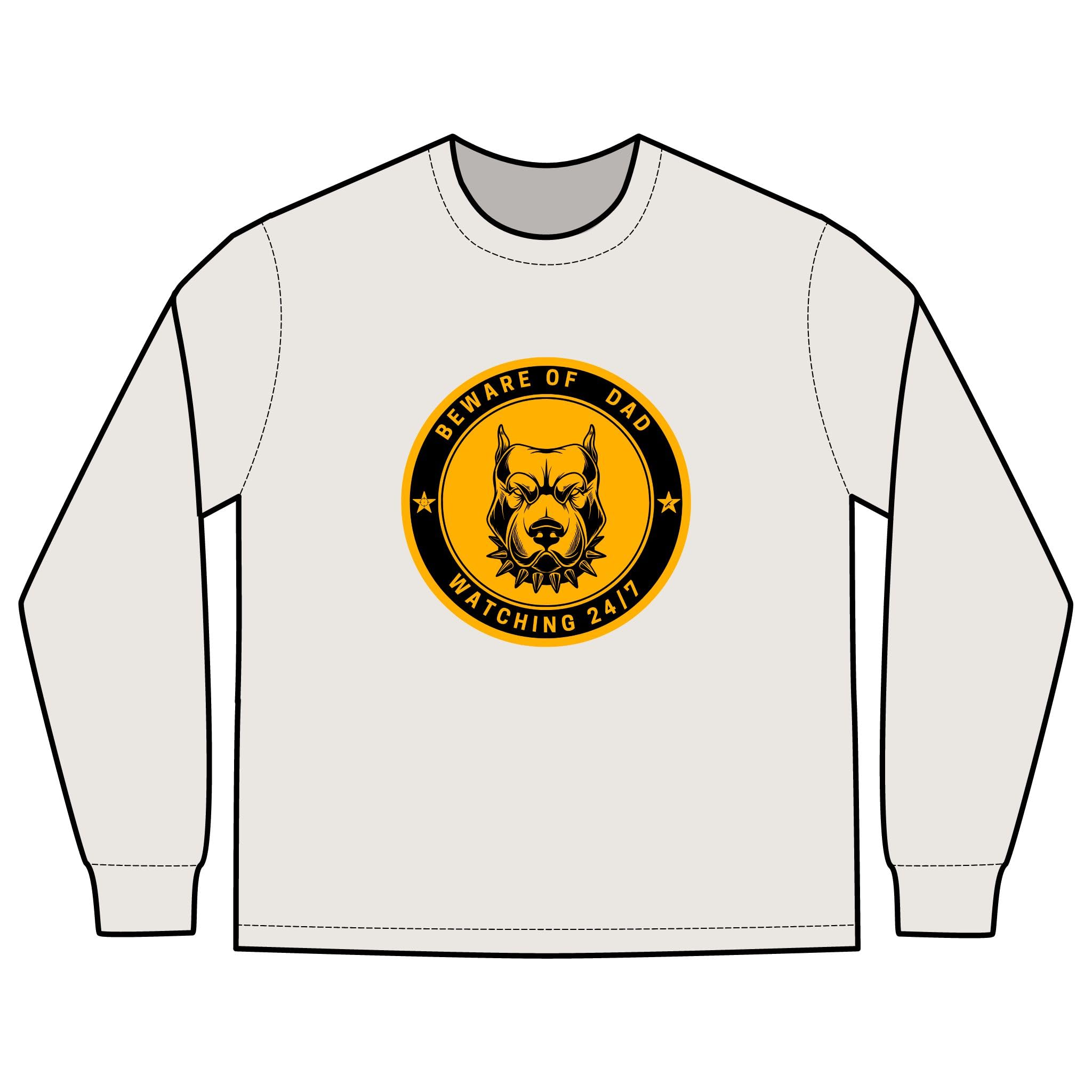 Beware of Dog Emblem Long Sleeve tee | Vintage Watchdog Logo
