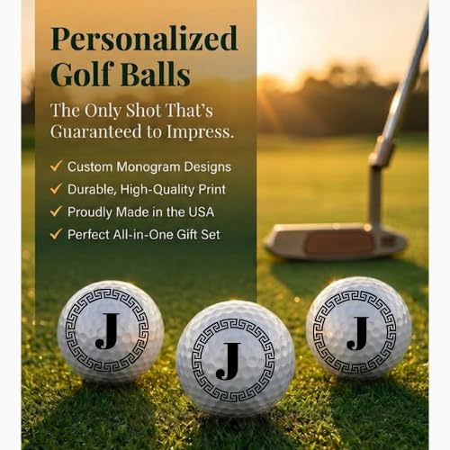 Golf Balls - Greek Ring Golf Balls, Beautiful Designs. Multiple Designs Golf Ball for Gifts & Accessories. Includes Balls,Towel,Divot. 12 Pack