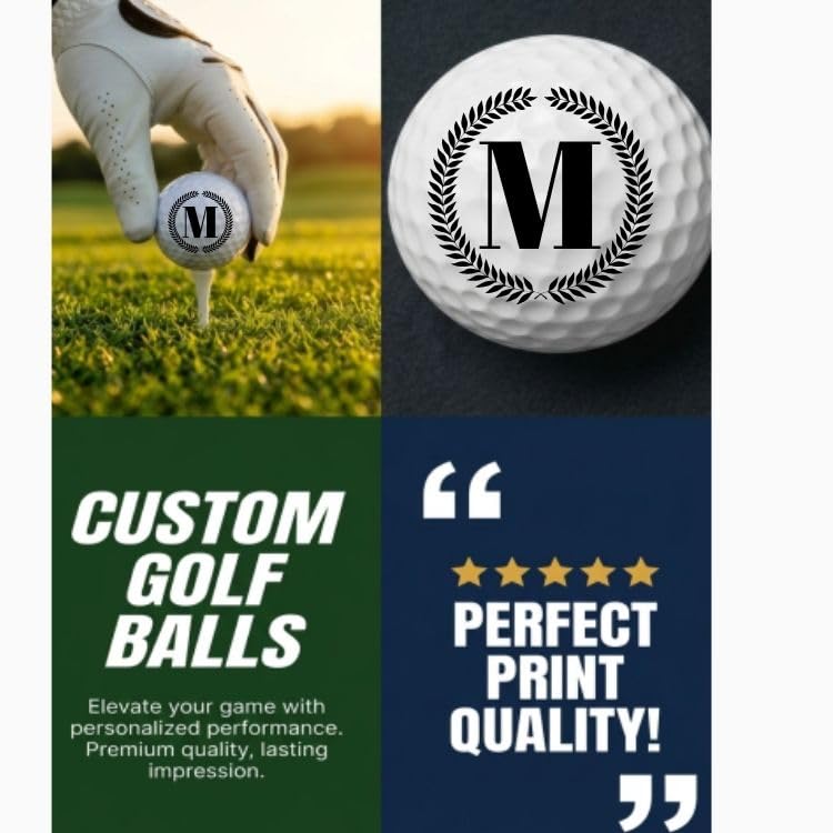 Golf Balls - Laurel Leaves Golf Balls, Beautiful Designs. Multiple Designs Golf Ball for Gifts & Accessories. Includes Balls,Towel,Divot. 12 Pack
