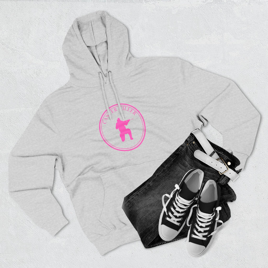 Cancer KLR silhouette hoodie | Pink cancer awareness hoodie