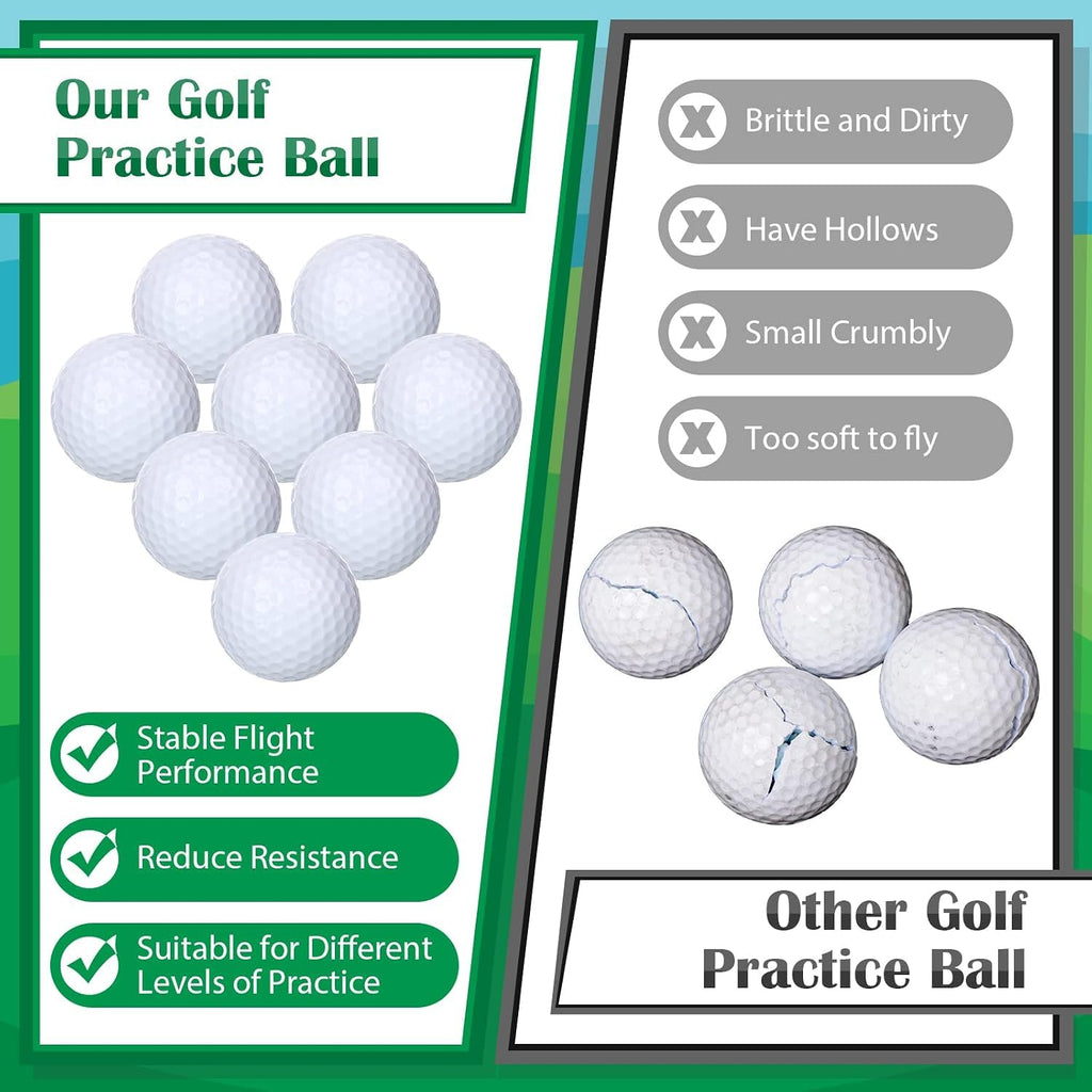 50 Pcs Practice Golf Balls Bulk 45g Solid Rubber Golf Training Balls High Bounce Performance for Hit Away Swing Driving Range Indoor Outdoor Training Balls