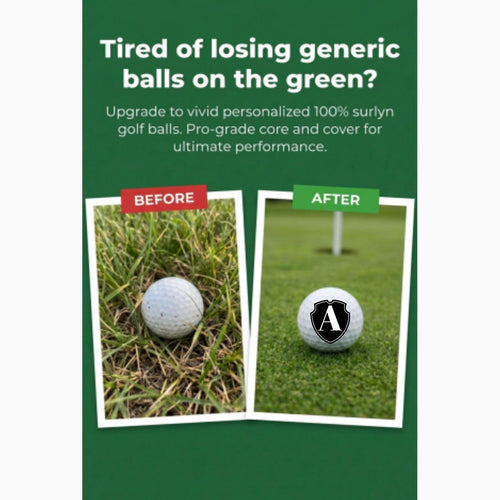 Golf Balls - Black Shield Golf Balls, Beautiful Designs. Multiple Designs Golf Ball for Gifts & Accessories. Includes Balls,Towel,Divot. 12 Pack