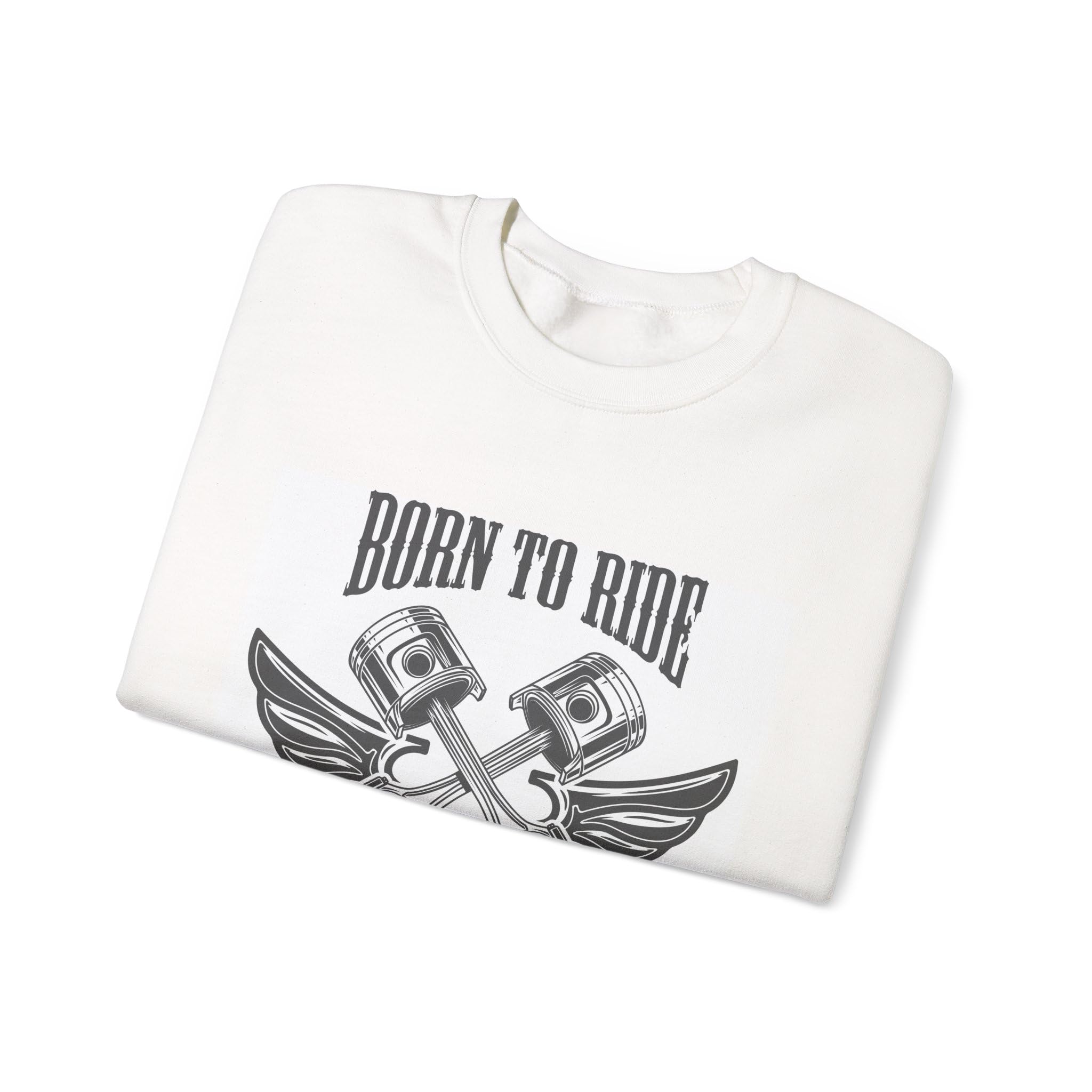 Born to Ride piston wings Sweatshirt | Motorcycle biker crewneck