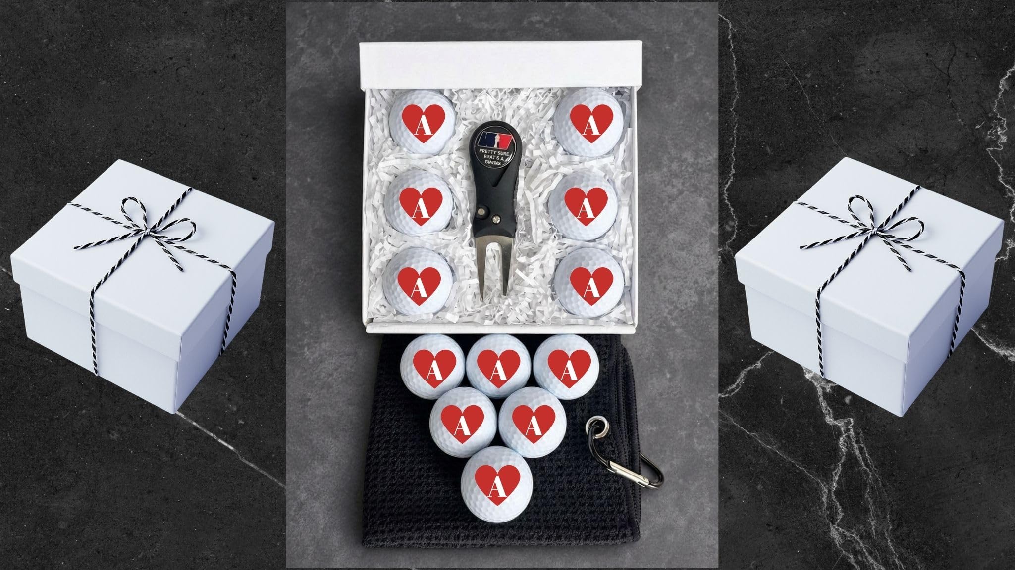 Red Heart Custom Golf Gift Set