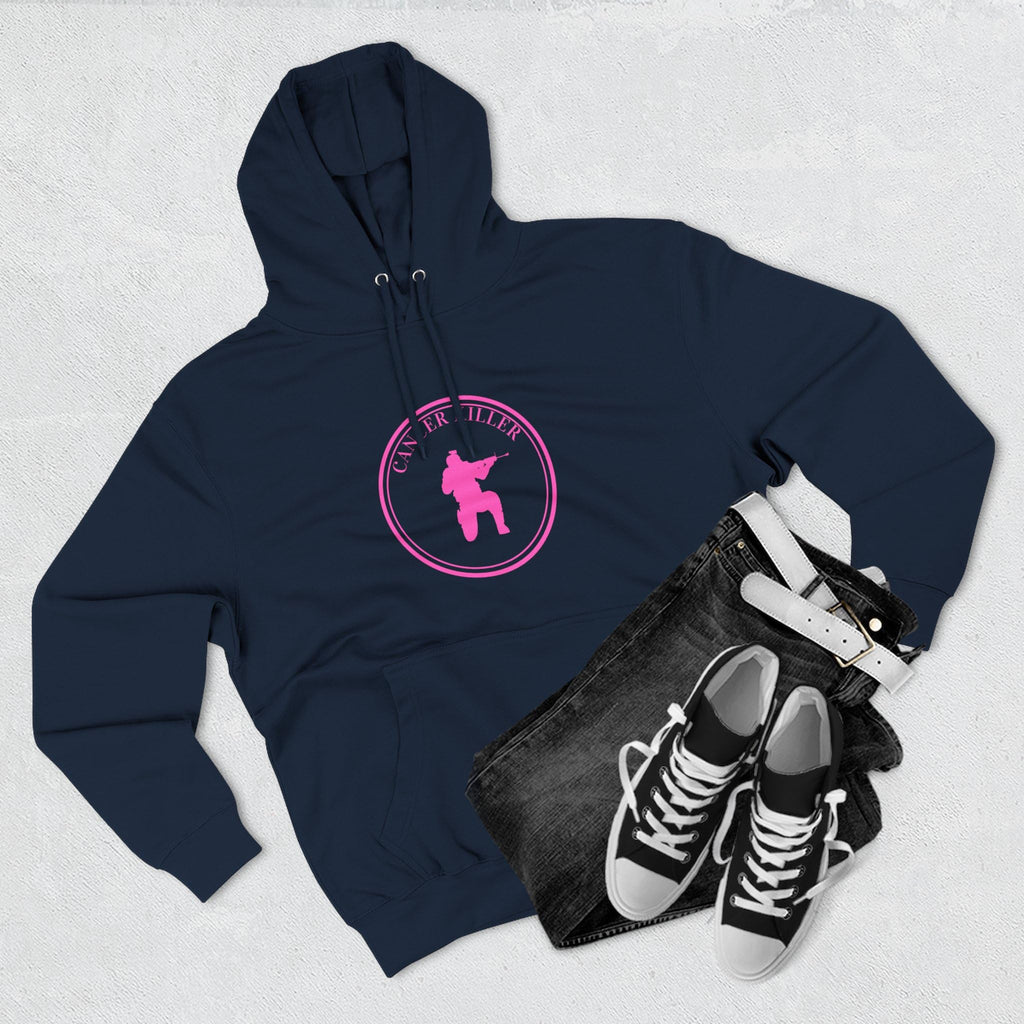 Cancer KLR silhouette hoodie | Pink cancer awareness hoodie