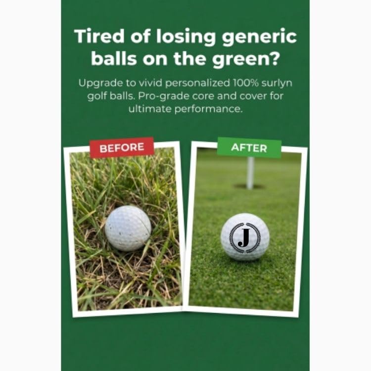 Golf Balls - Laurel Leaves Golf Balls, Beautiful Designs. Multiple Designs Golf Ball for Gifts & Accessories. Includes Balls,Towel,Divot. 12 Pack