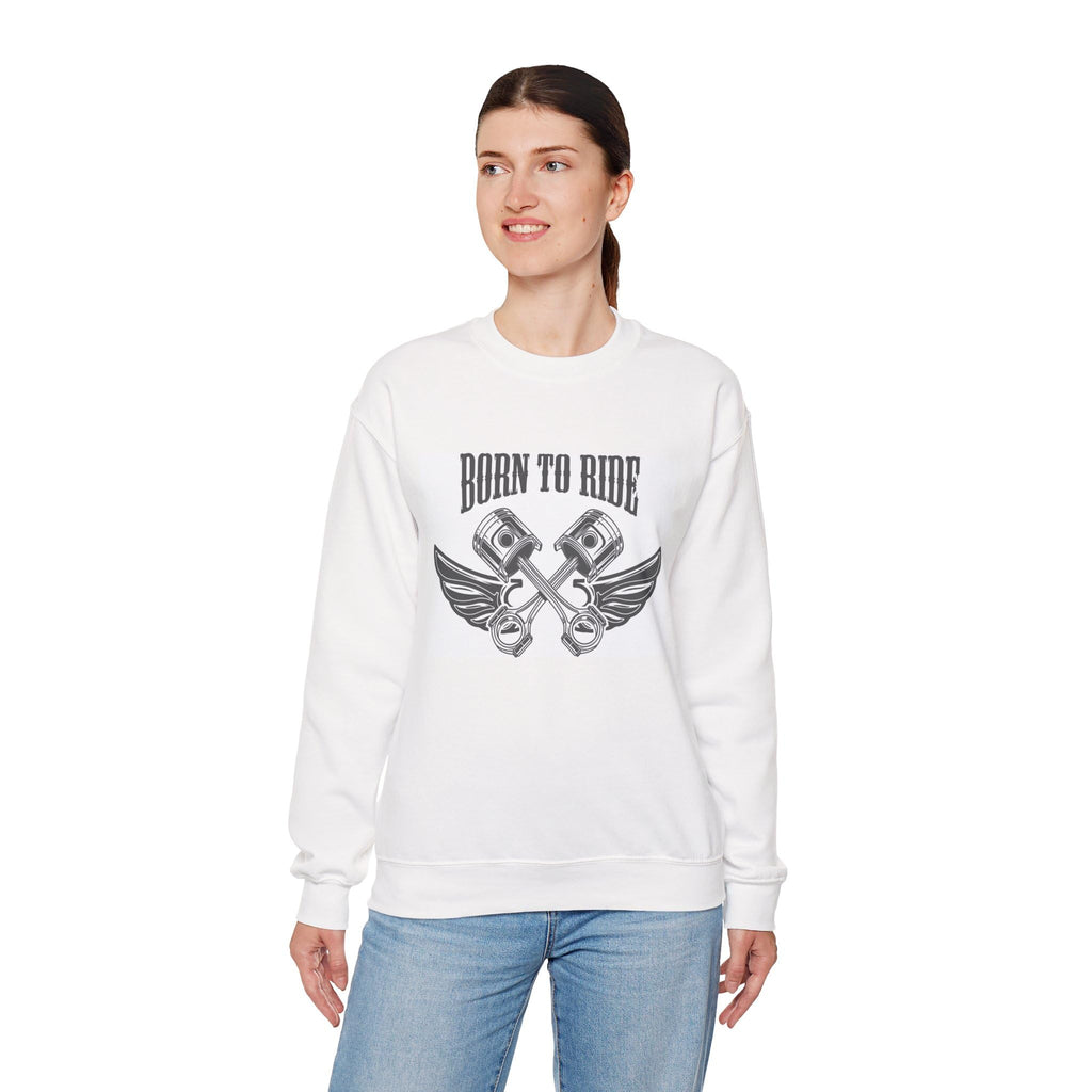Born to Ride piston wings Sweatshirt | Motorcycle biker crewneck