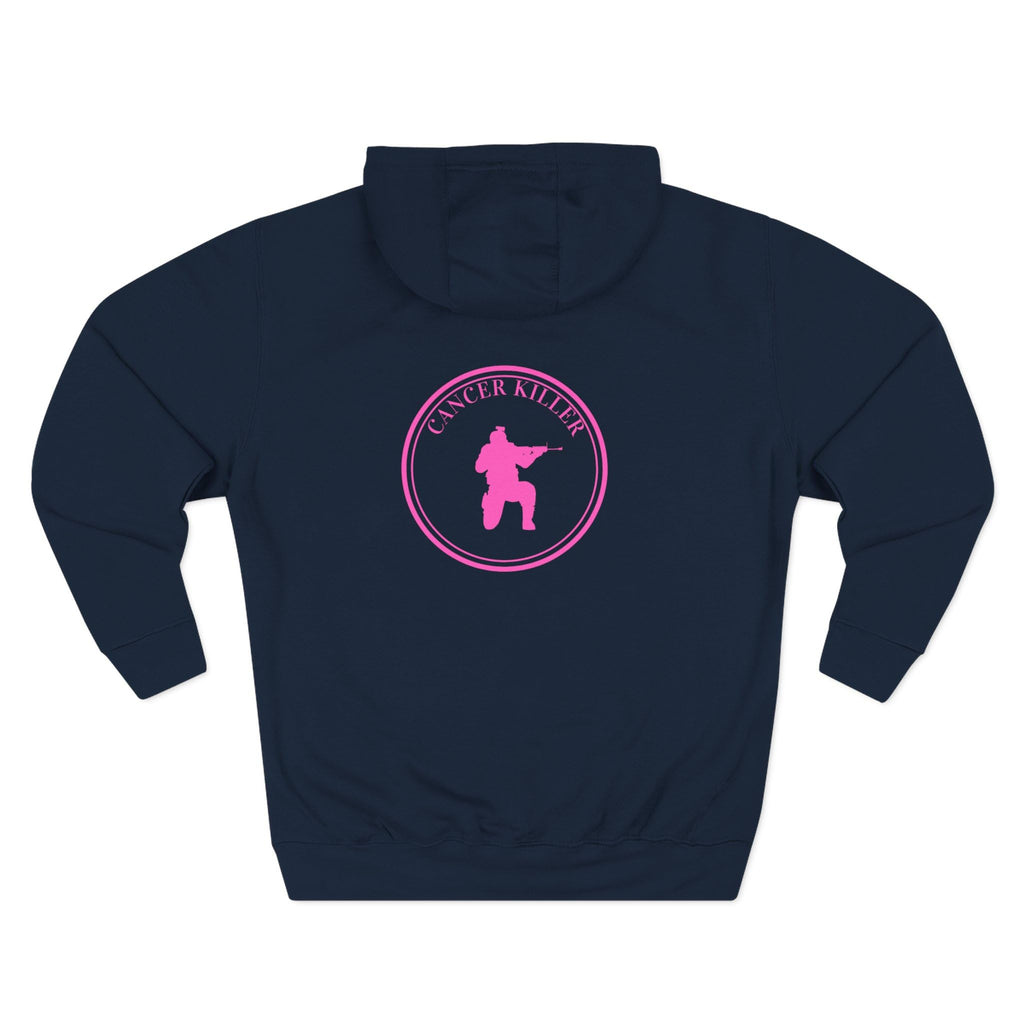Cancer KLR silhouette hoodie | Pink cancer awareness hoodie