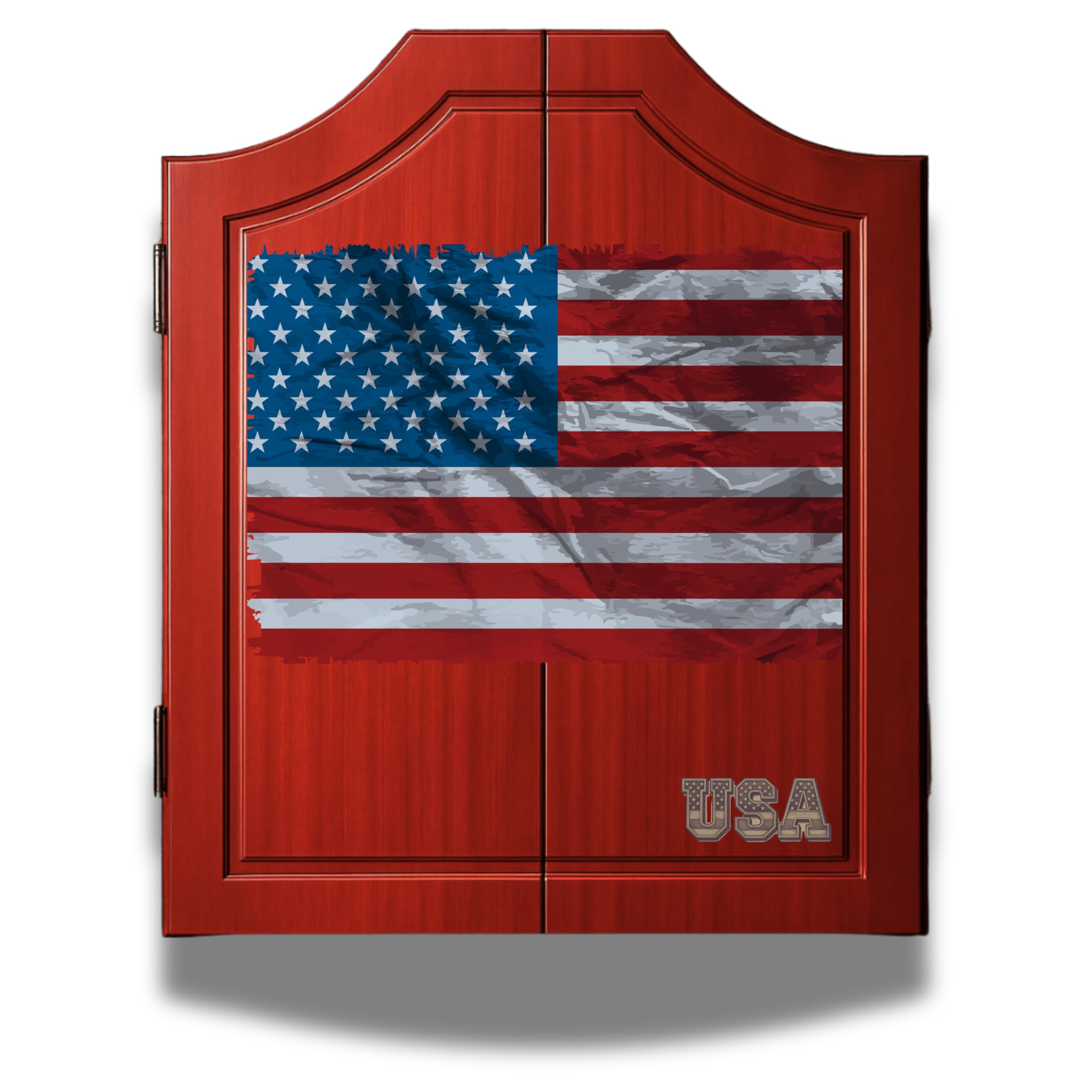 UV Printed Dart Board Cabinet Set Wooden Dartboard Cabinet for Family Game Rooms