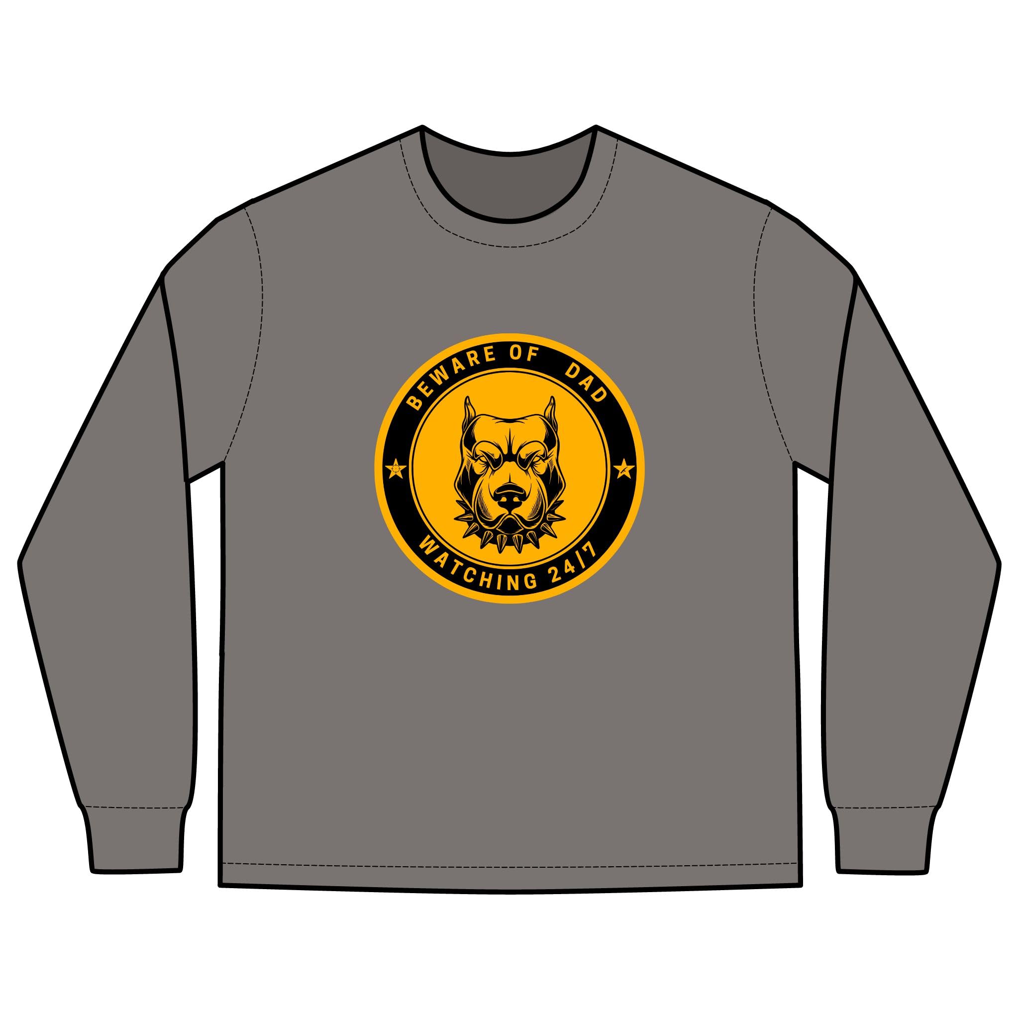 Beware of Dog Emblem Long Sleeve tee | Vintage Watchdog Logo