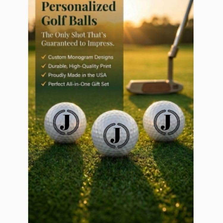 Golf Balls - Laurel Leaves Golf Balls, Beautiful Designs. Multiple Designs Golf Ball for Gifts & Accessories. Includes Balls,Towel,Divot. 12 Pack