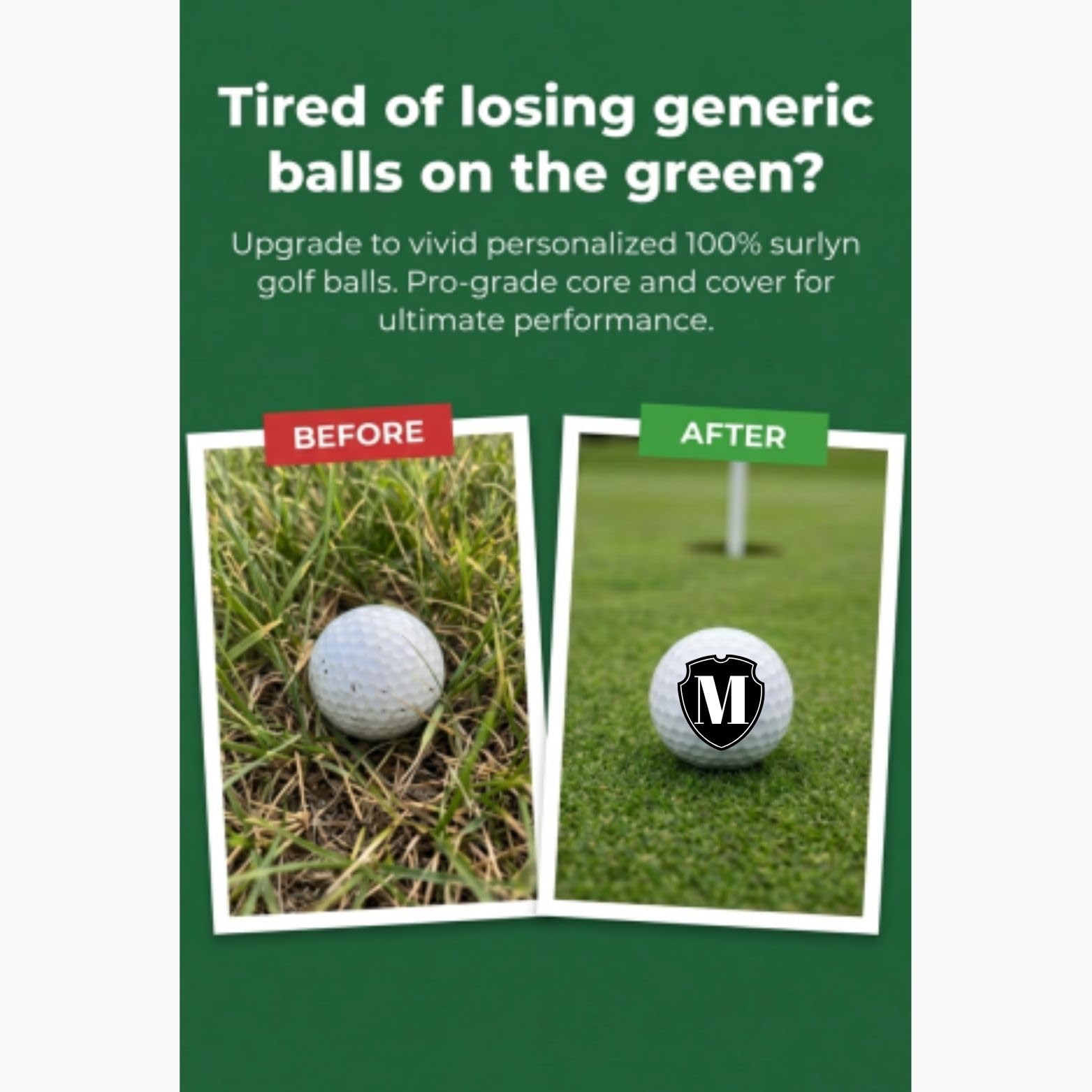 Golf Balls - Black Shield Golf Balls, Beautiful Designs. Multiple Designs Golf Ball for Gifts & Accessories. Includes Balls,Towel,Divot. 12 Pack