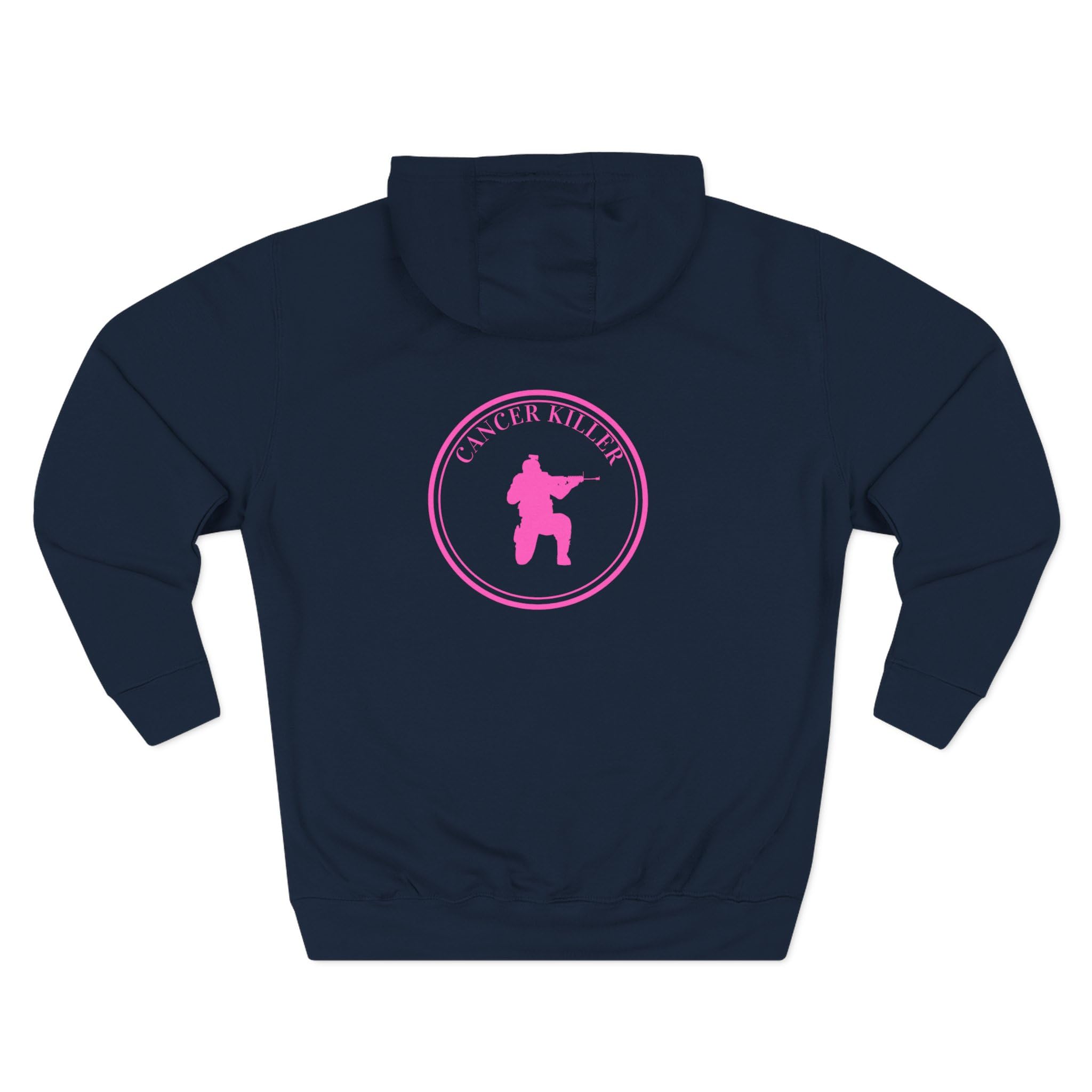 Cancer KLR silhouette hoodie | Pink cancer awareness hoodie