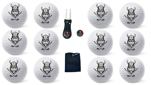 Golf Balls - Viking Golf Balls, Beautiful Designs. Multiple Designs Golf Ball for Gifts & Accessories. Includes Balls,Towel,Divot. Pick Yours 12each