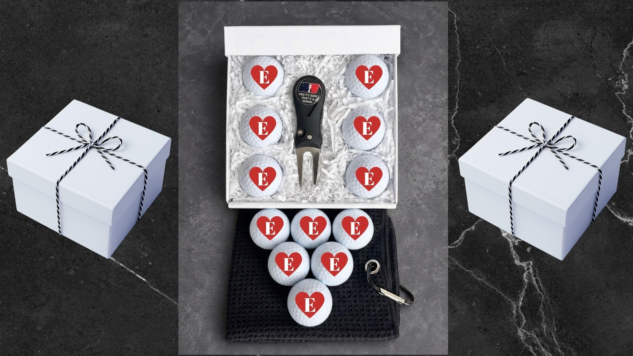 Red Heart Custom Golf Gift Set