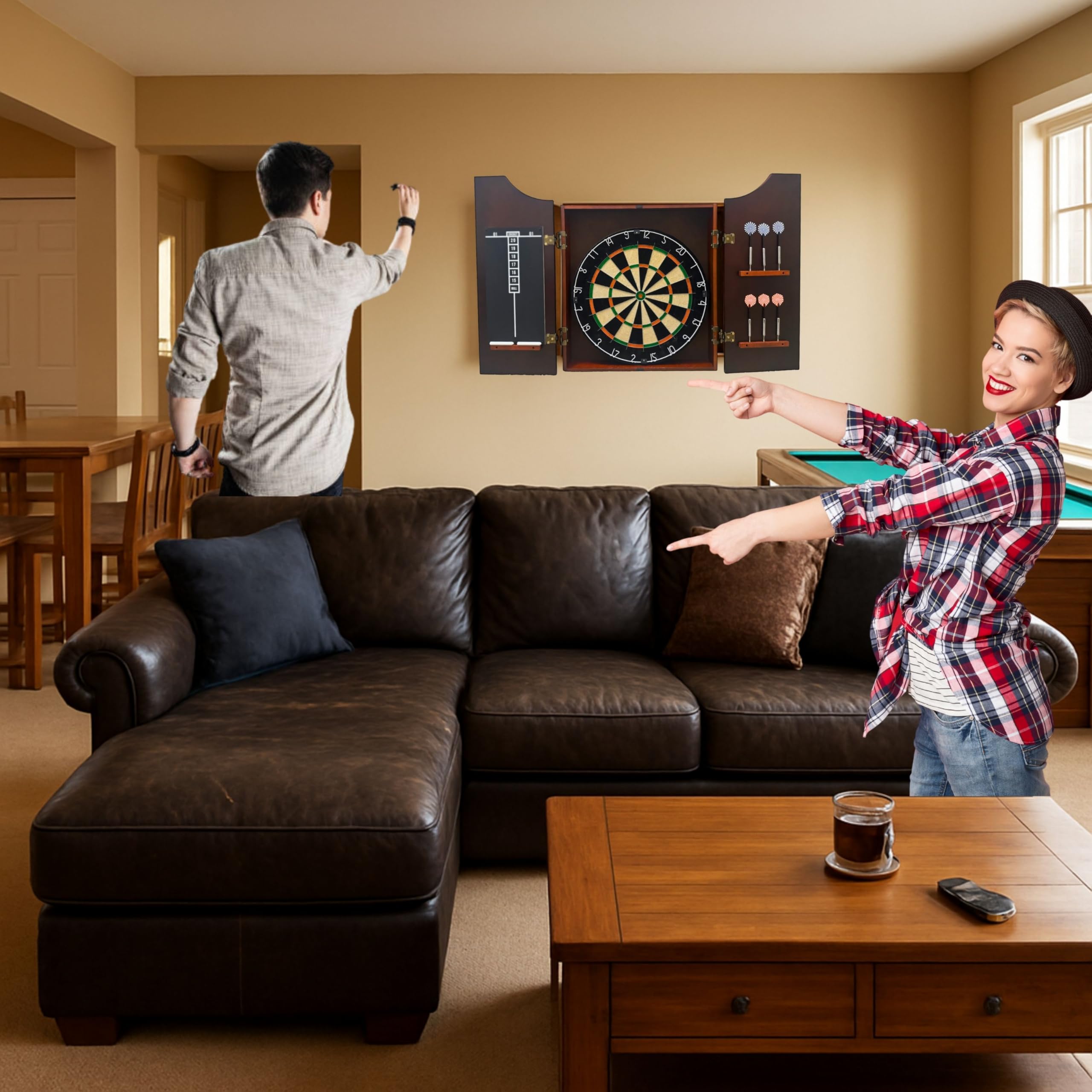 Personalized Dartboard Cabinet Gift Set