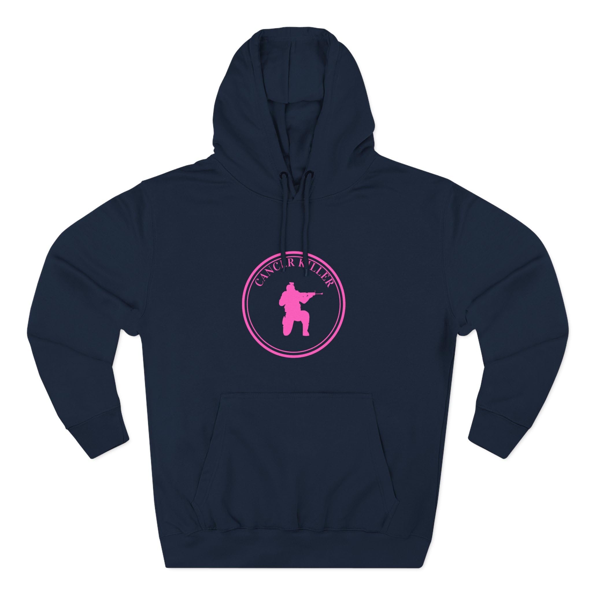 Cancer KLR silhouette hoodie | Pink cancer awareness hoodie