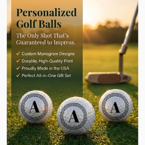 Golf Balls - Greek Ring Golf Balls, Beautiful Designs. Multiple Designs Golf Ball for Gifts & Accessories. Includes Balls,Towel,Divot. 12 Pack