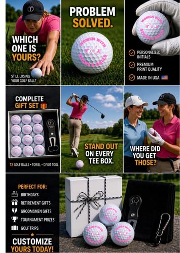 Women's Personalized Golf Balls, 12-Pack