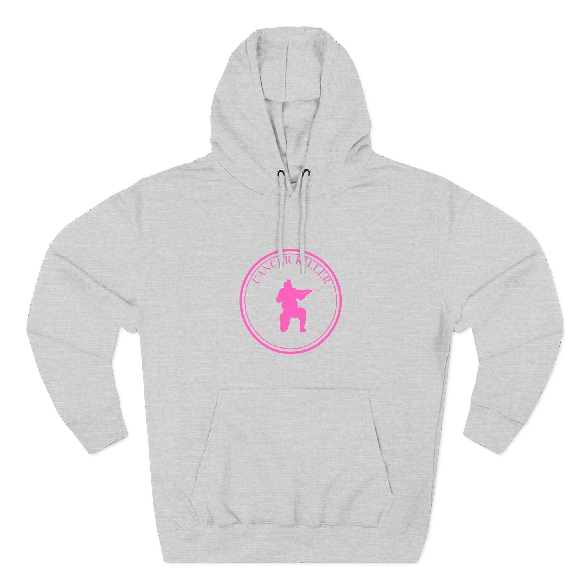 Cancer KLR silhouette hoodie | Pink cancer awareness hoodie
