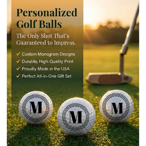 Golf Balls - Greek Ring Golf Balls, Beautiful Designs. Multiple Designs Golf Ball for Gifts & Accessories. Includes Balls,Towel,Divot. 12 Pack