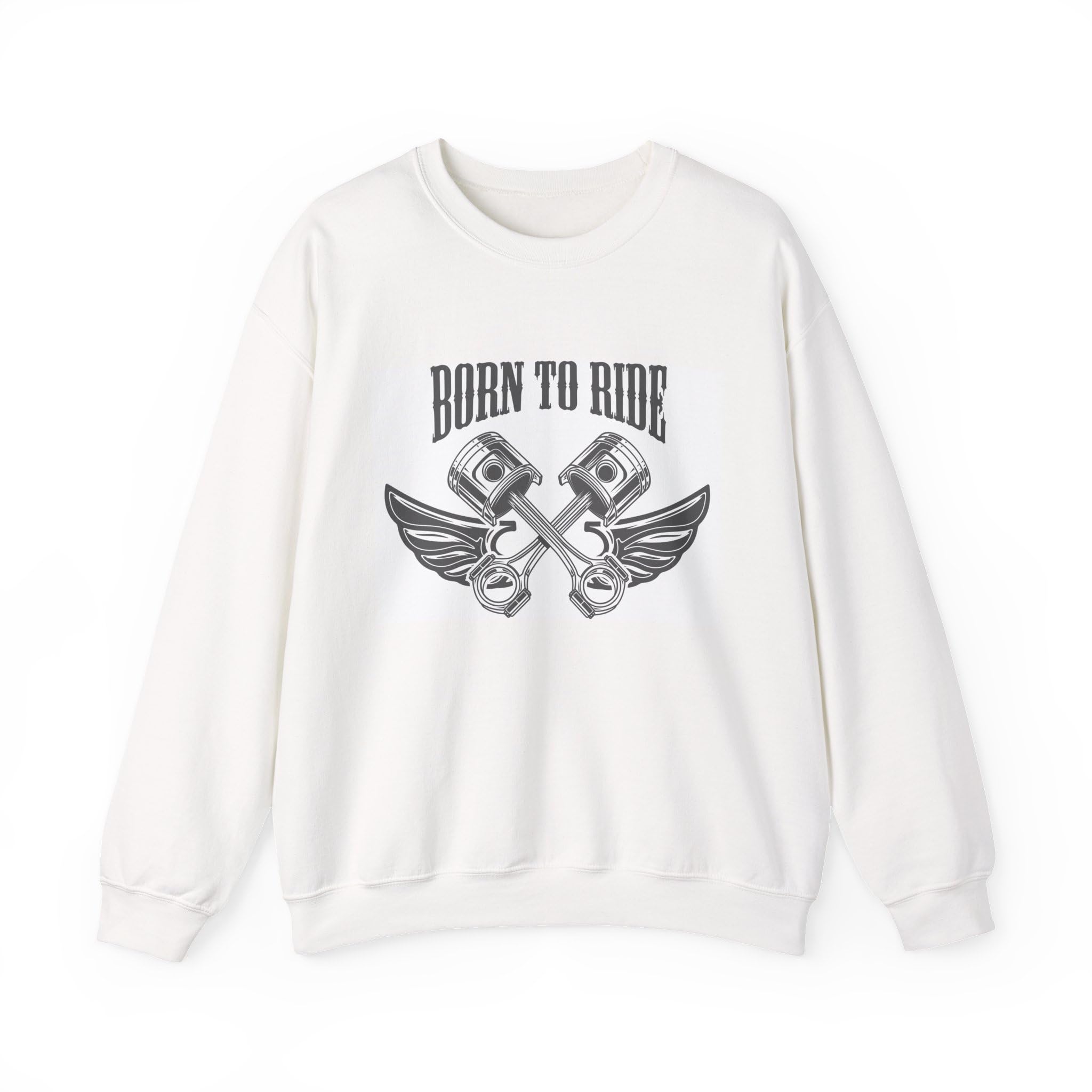 Born to Ride piston wings Sweatshirt | Motorcycle biker crewneck