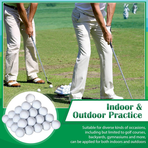 50 Pcs Practice Golf Balls Bulk 45g Solid Rubber Golf Training Balls High Bounce Performance for Hit Away Swing Driving Range Indoor Outdoor Training Balls