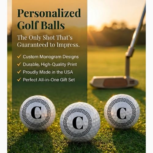Golf Balls - Greek Ring Golf Balls, Beautiful Designs. Multiple Designs Golf Ball for Gifts & Accessories. Includes Balls,Towel,Divot. 12 Pack