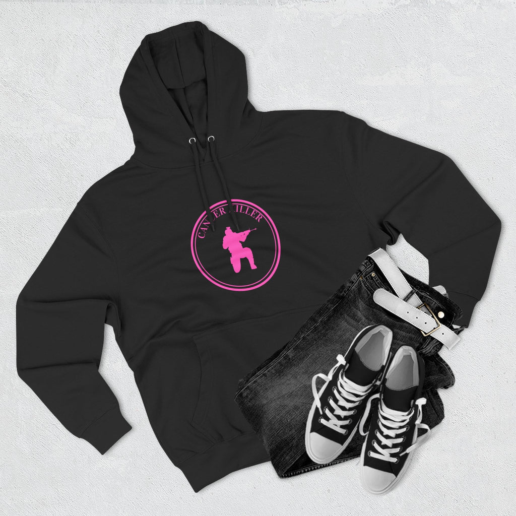 Cancer KLR silhouette hoodie | Pink cancer awareness hoodie