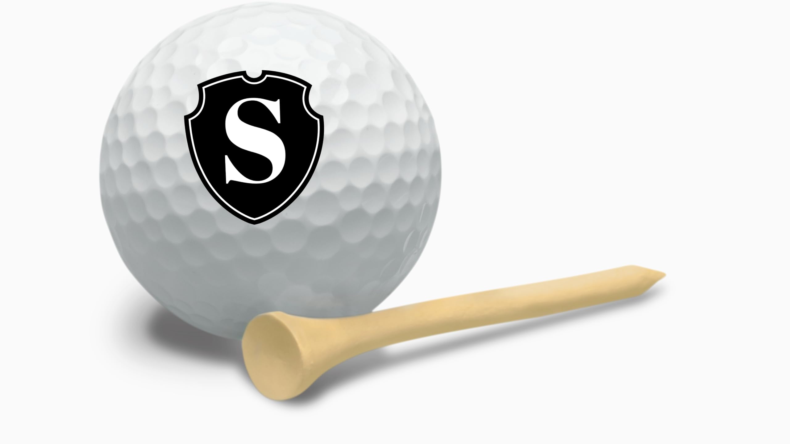Golf Balls, Initial Golf Balls Beautiful Designs. Multiple Designs Monogrammed Golf Gifts & Accessories. Includes Balls,Towel,Divot. Pick Yours 12each (Initials - Black Shield)