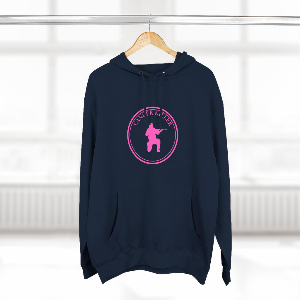 Cancer KLR silhouette hoodie | Pink cancer awareness hoodie