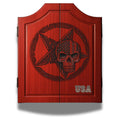 UV Printed Dart Board Cabinet Set Wooden Dartboard Cabinet for Family Game Rooms