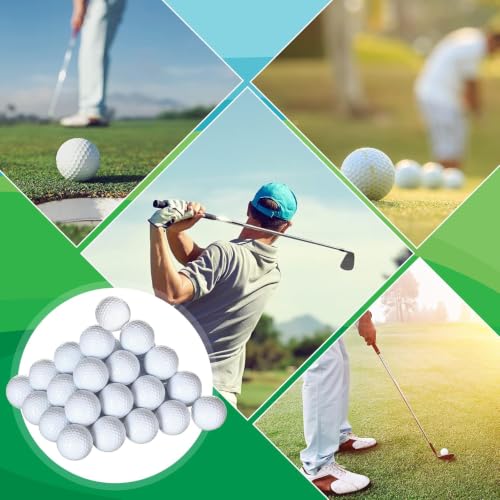50 Pcs Practice Golf Balls Bulk 45g Solid Rubber Golf Training Balls High Bounce Performance for Hit Away Swing Driving Range Indoor Outdoor Training Balls