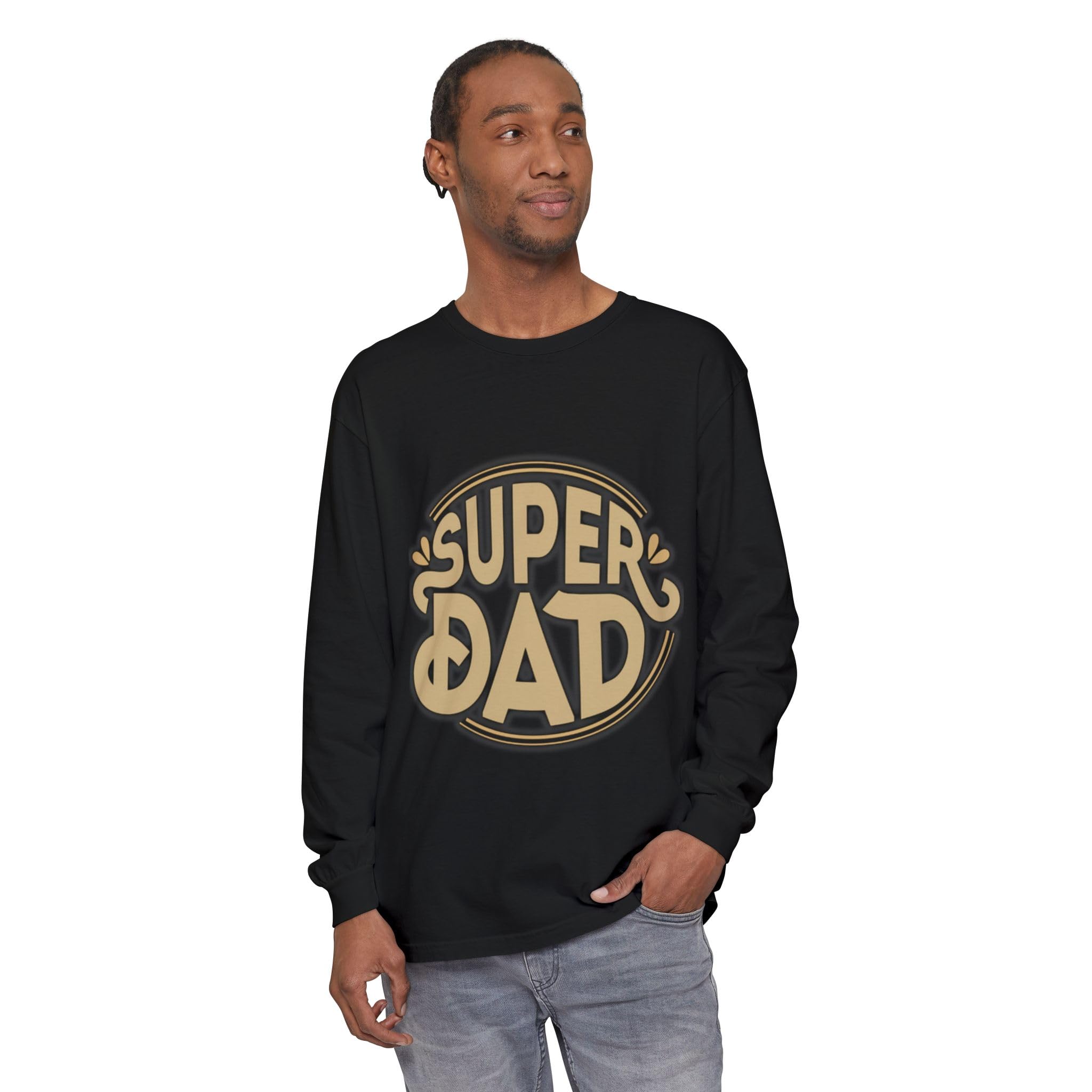 Super Dad Retro Badge Long Sleeve T-Shirt | Father’s Day Tee