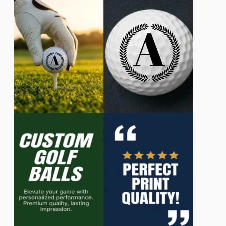 Golf Balls - Laurel Leaves Golf Balls, Beautiful Designs. Multiple Designs Golf Ball for Gifts & Accessories. Includes Balls,Towel,Divot. 12 Pack