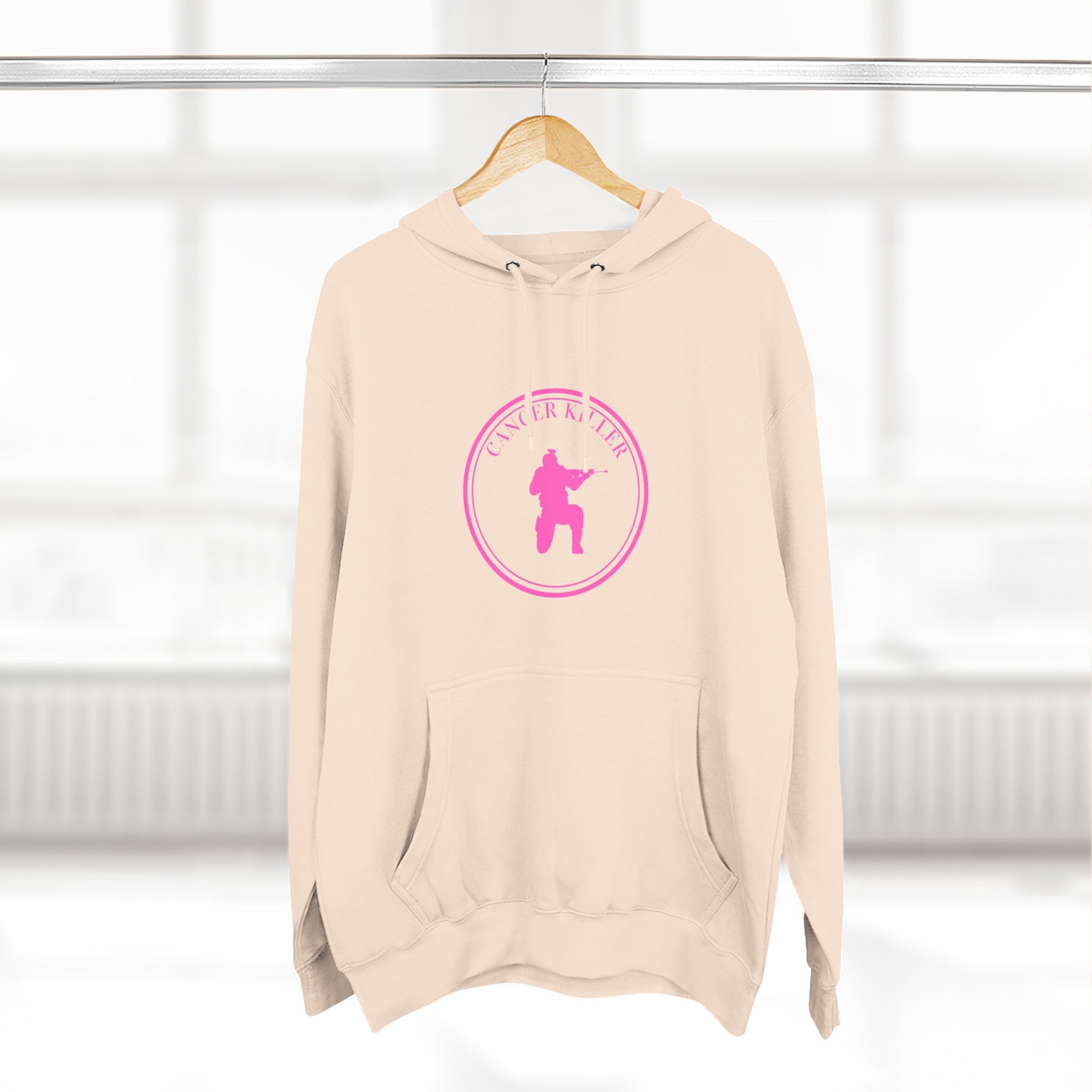 Cancer KLR silhouette hoodie | Pink cancer awareness hoodie