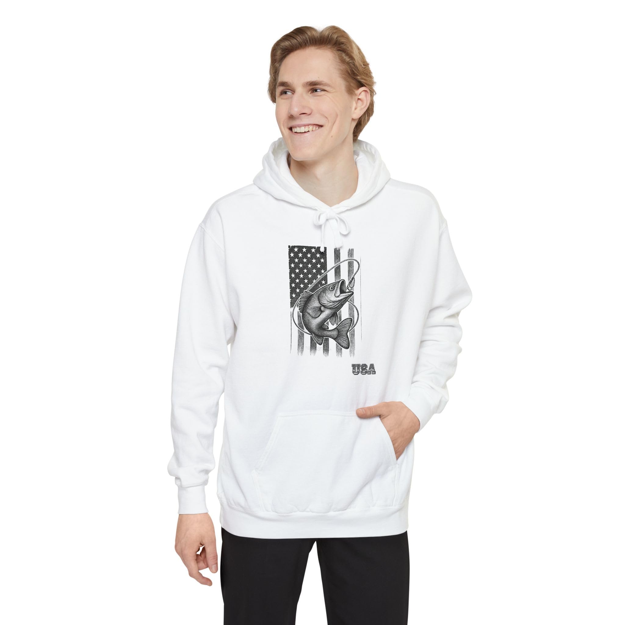 American Flag Bass Hoodie | USA Bass Graphic Pullover