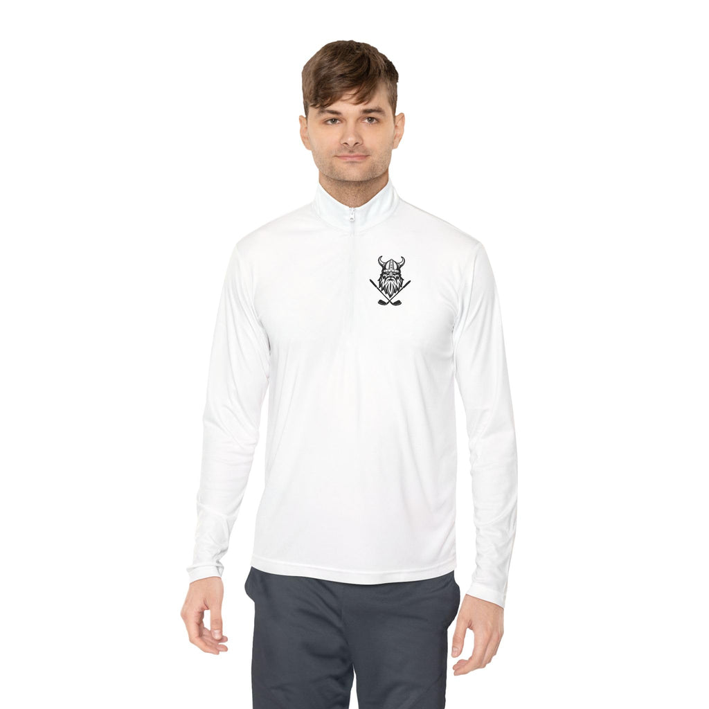 Golf Skull Quarter Zip Pullover | Golfing Viking Logo
