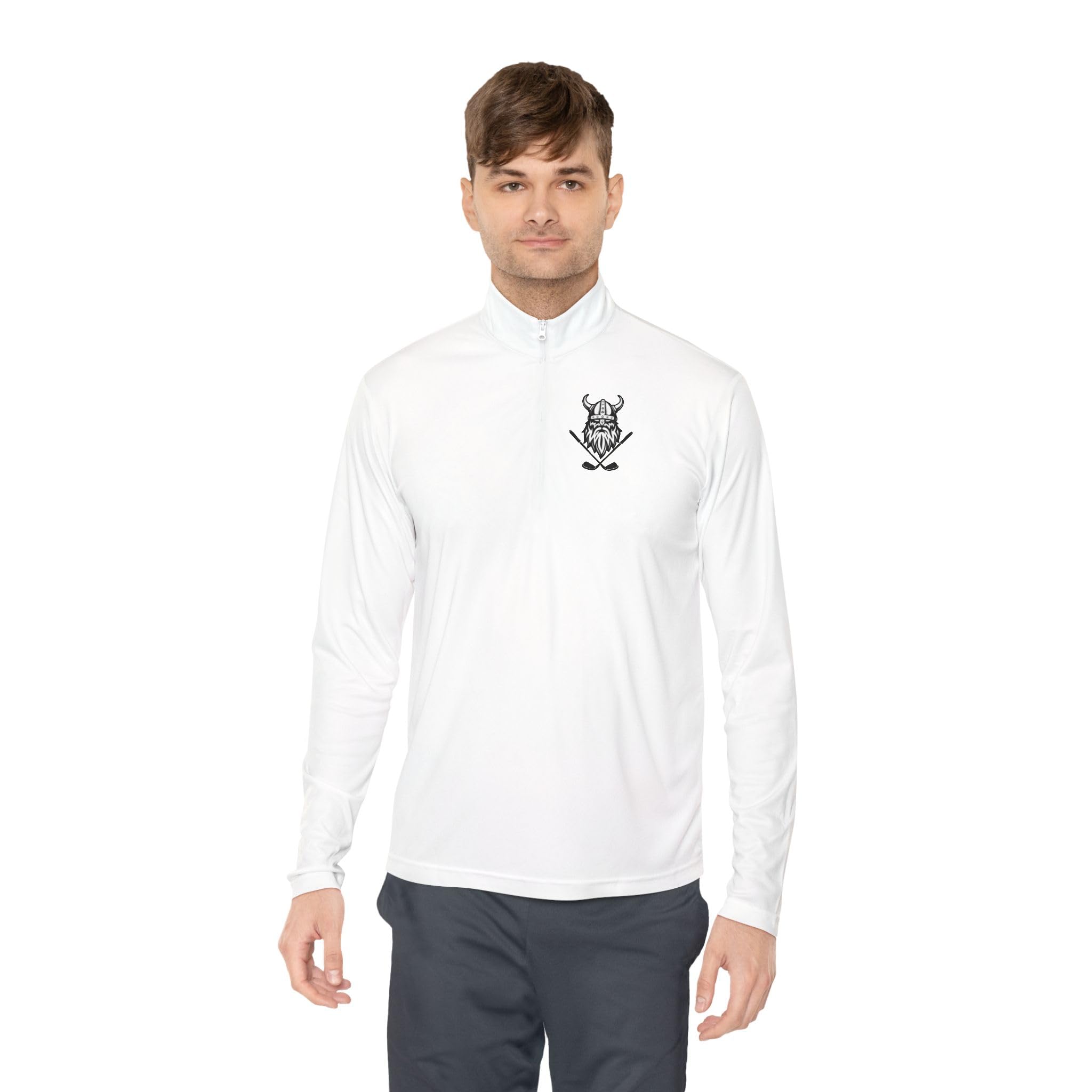 Golf Skull Quarter Zip Pullover | Golfing Viking Logo